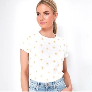 MARINE LAYER Gold Sun Print Swing Crew Tee Small